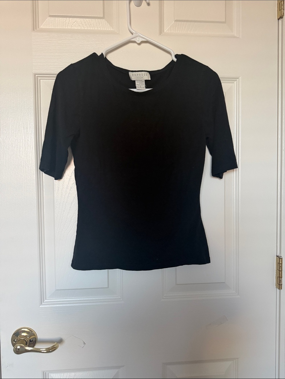 Express Black Short Sleeve Crewneck Tee